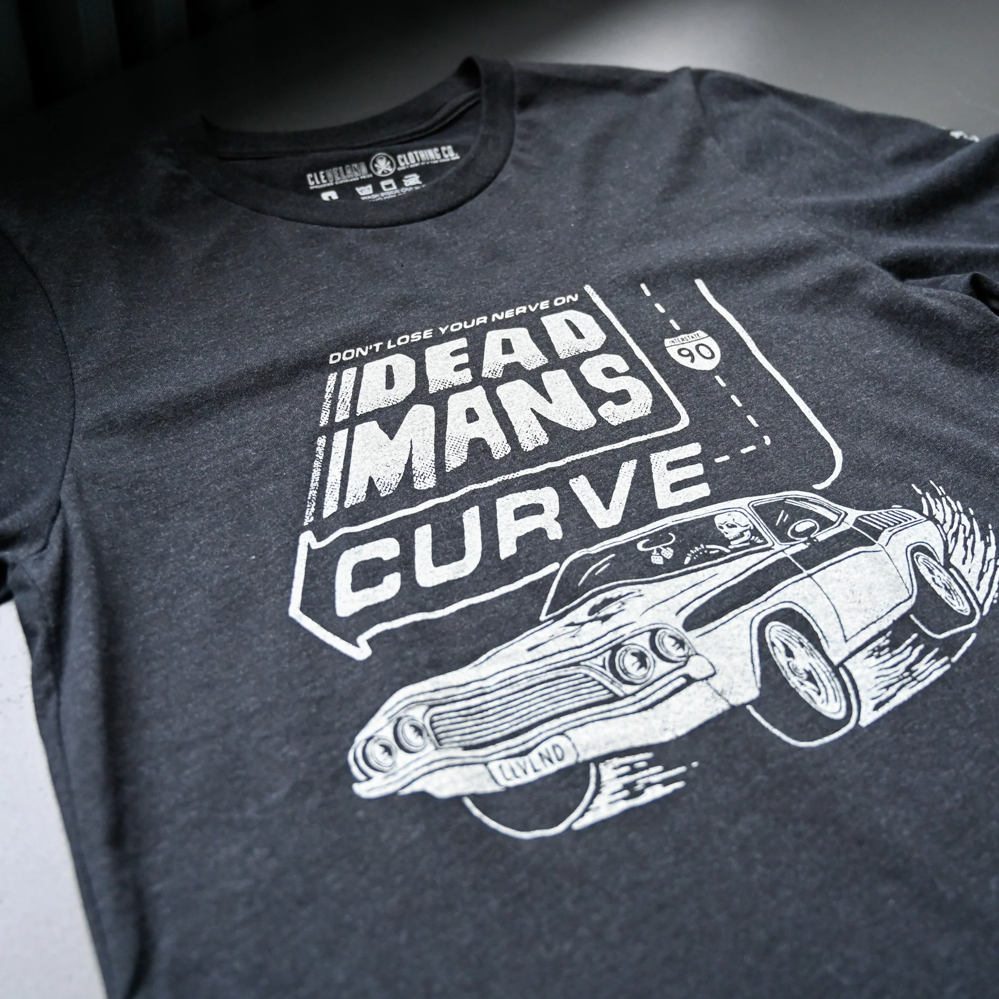 Dead Man's Curve - Mens/Unisex Crew T-Shirt - Image 3