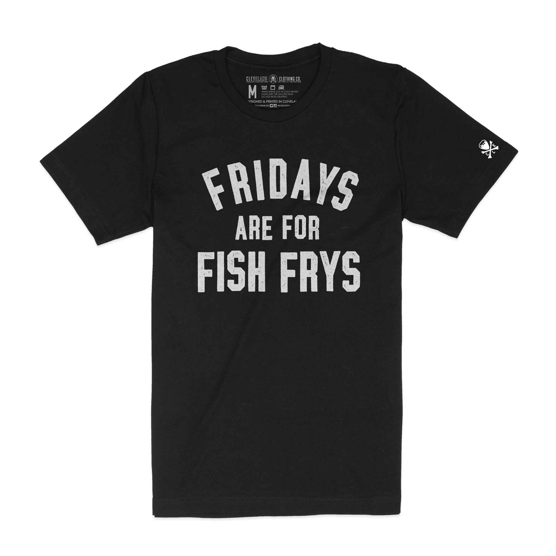 Fridays are for  Fish Frys - Mens/Unisex T-Shirt - Black Heather (ONLINE ONLY)
