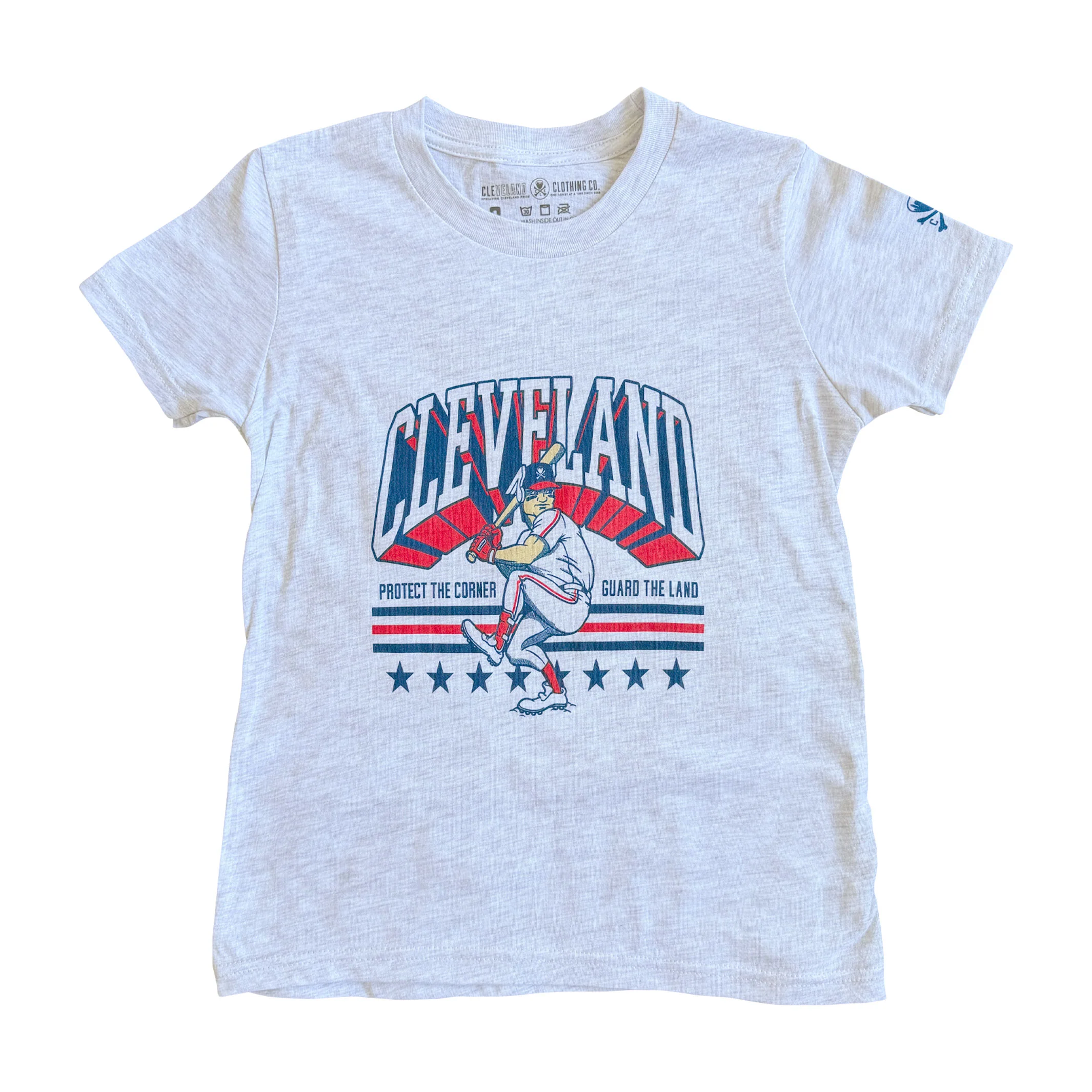 Guardian At The Plate - Cleveland Baseball - Youth Crew T-shirt