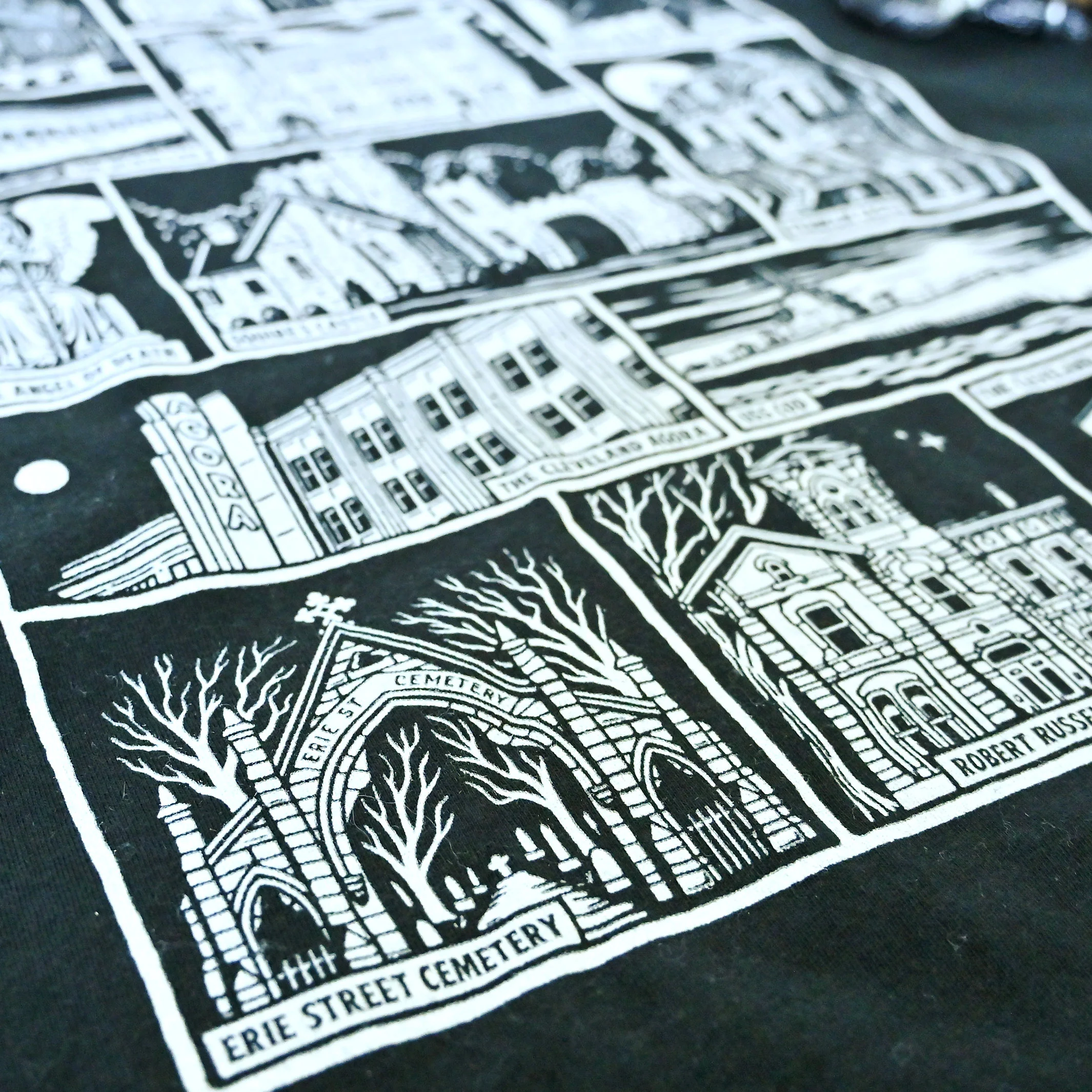 Haunted Cleveland - Mens/Unisex Crew T-shirt - Image 5