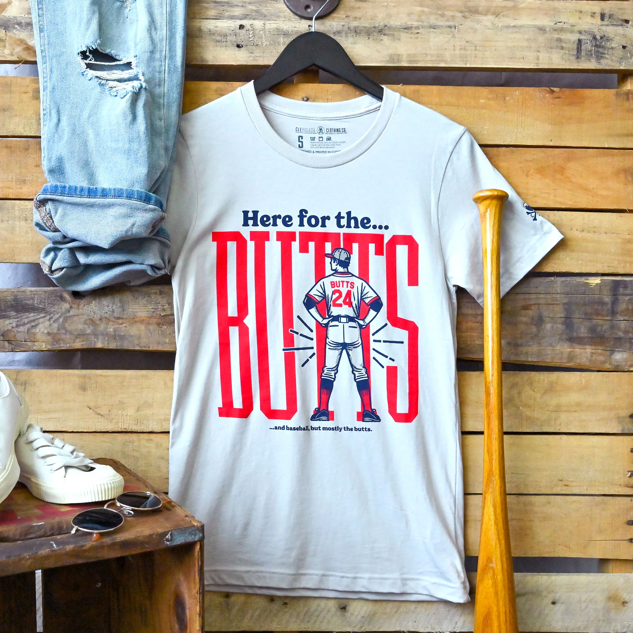Here For The Butts - Mens/Unisex Crew T-Shirt - Image 2