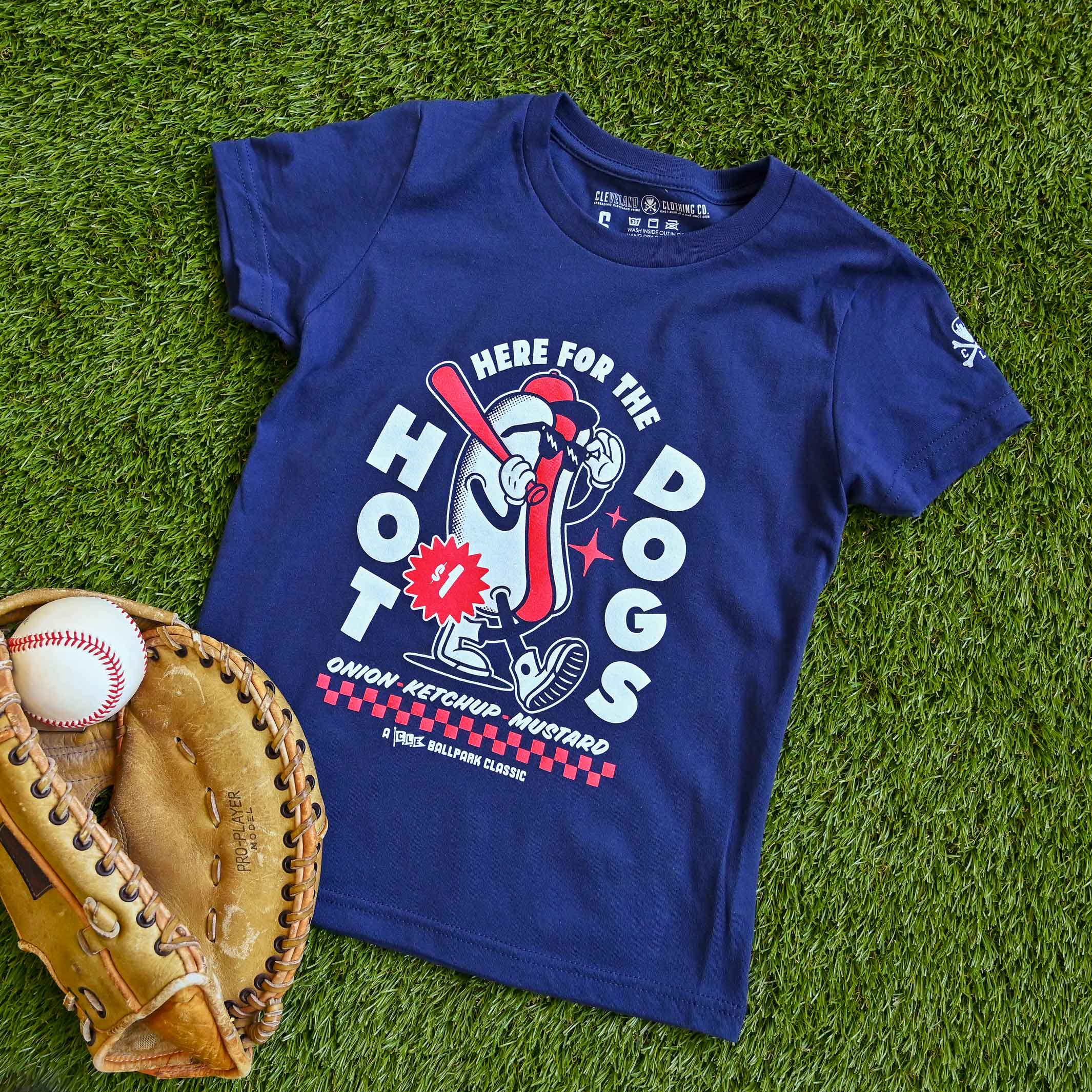 Here For The Hot Dogs - Youth Crew T-Shirt - Image 2