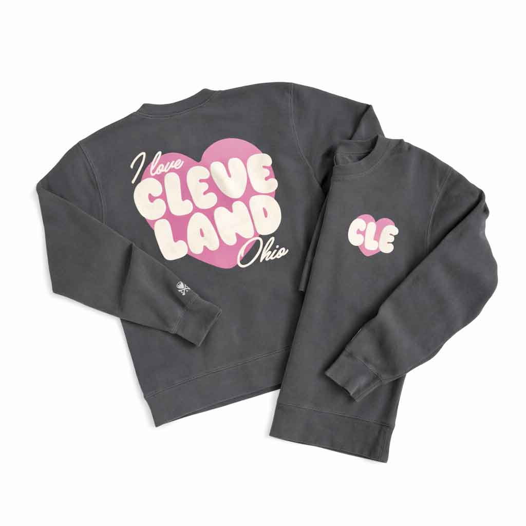 I Love Cleveland Heart - Unisex Crewneck Sweatshirt