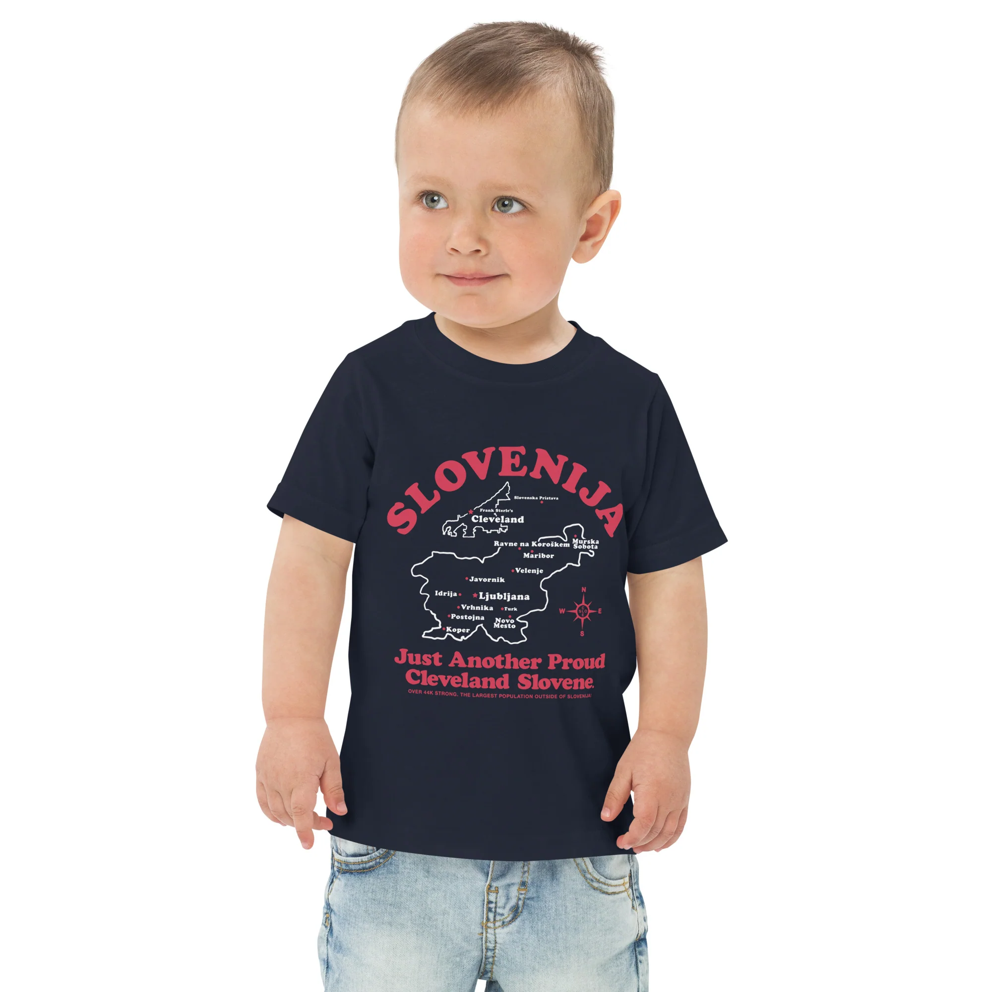 Just Another Proud Cleveland Slovene - Toddler Crew T-Shirt (ONLINE ONLY) Regular price - Image 2