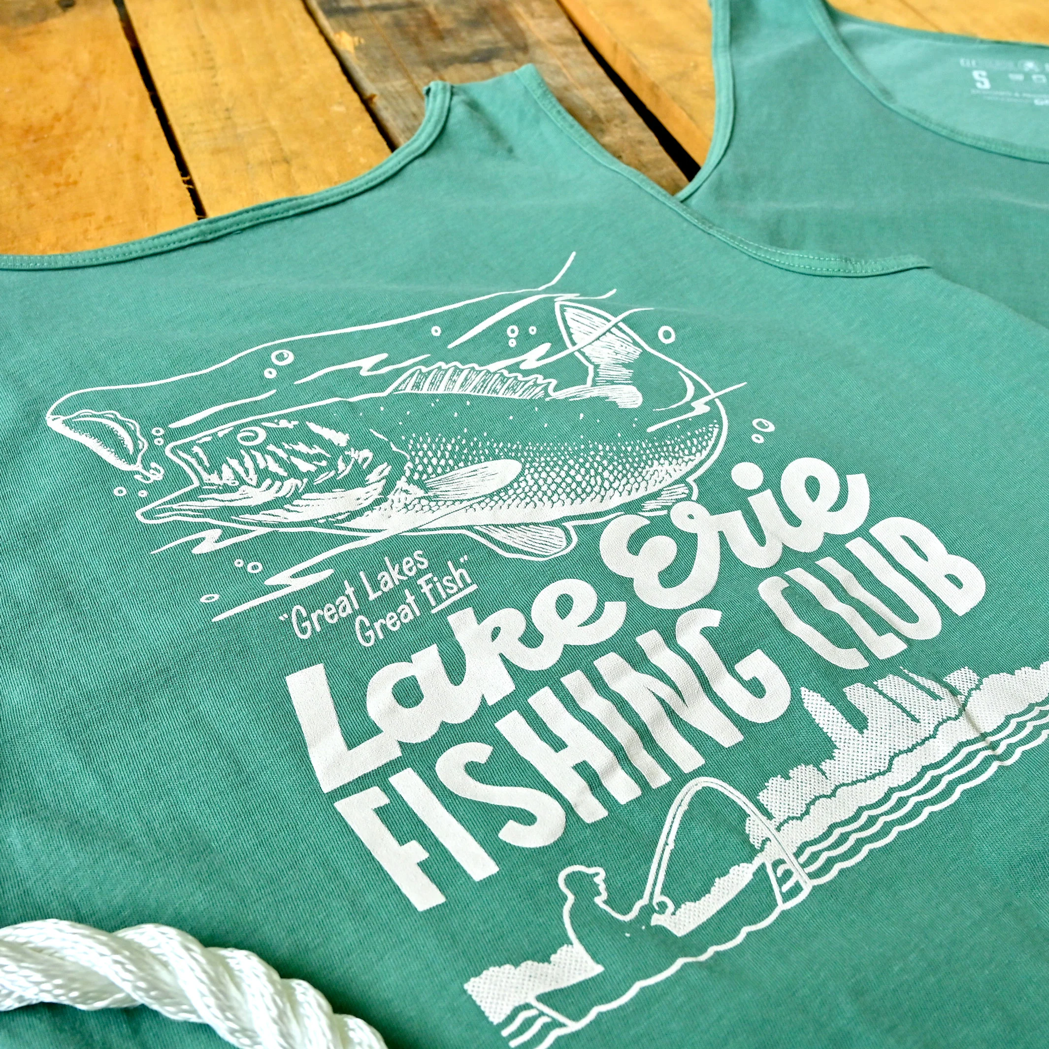 Lake Erie Fishing Club - Unisex/Mens Tank - Image 3