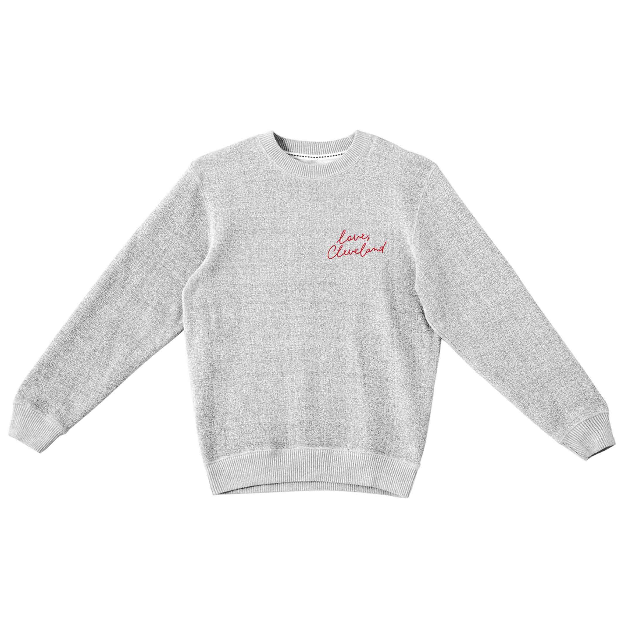 Love, Cleveland (Embroidered) - Unisex Textured Crewneck Sweatshirt - Image 4