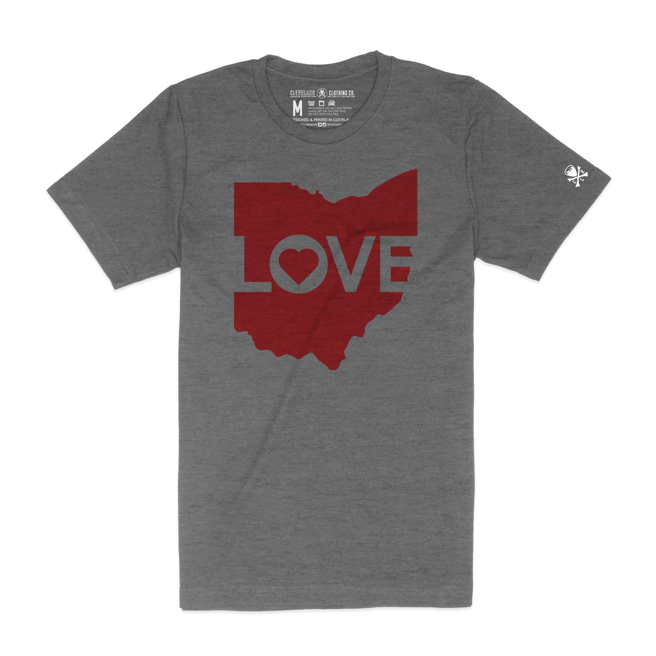 Ohio Love Logo - Mens/Unisex Crew T-Shirt