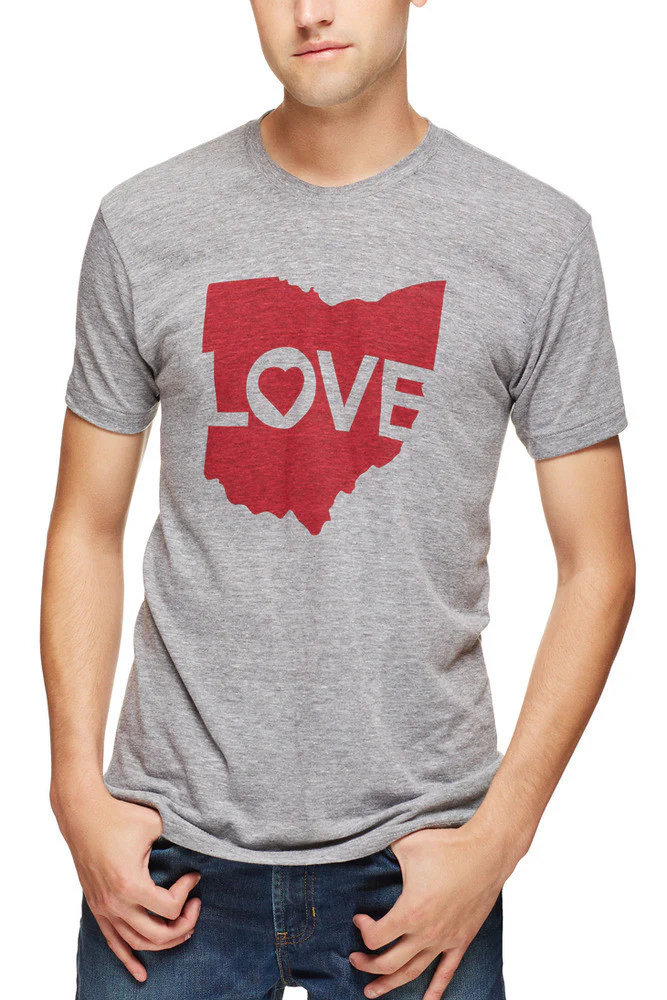 Ohio Love Logo - Mens/Unisex Crew T-Shirt - Image 2