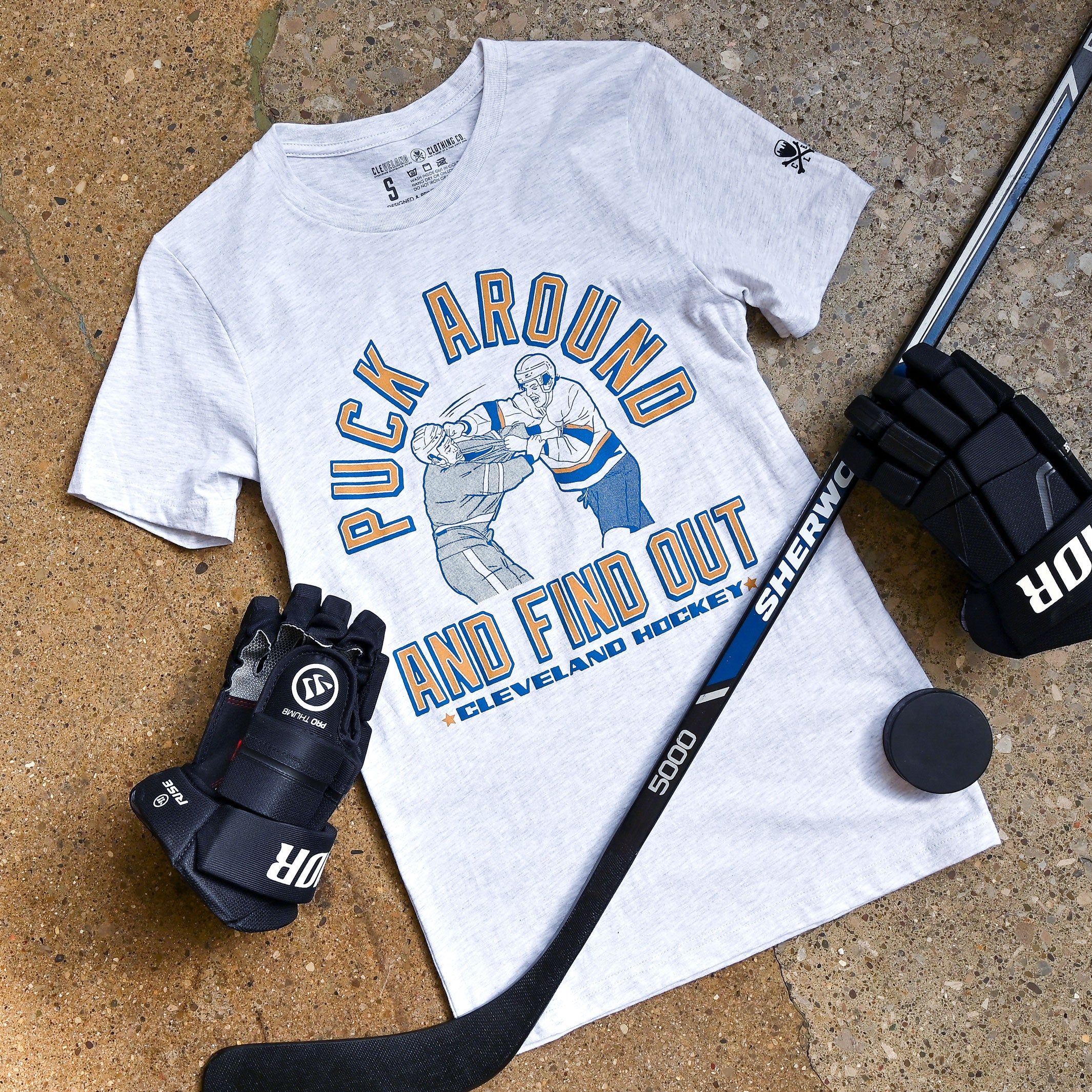 Puck Around And Find Out - Mens/Unisex Crew T-Shirt - Image 3