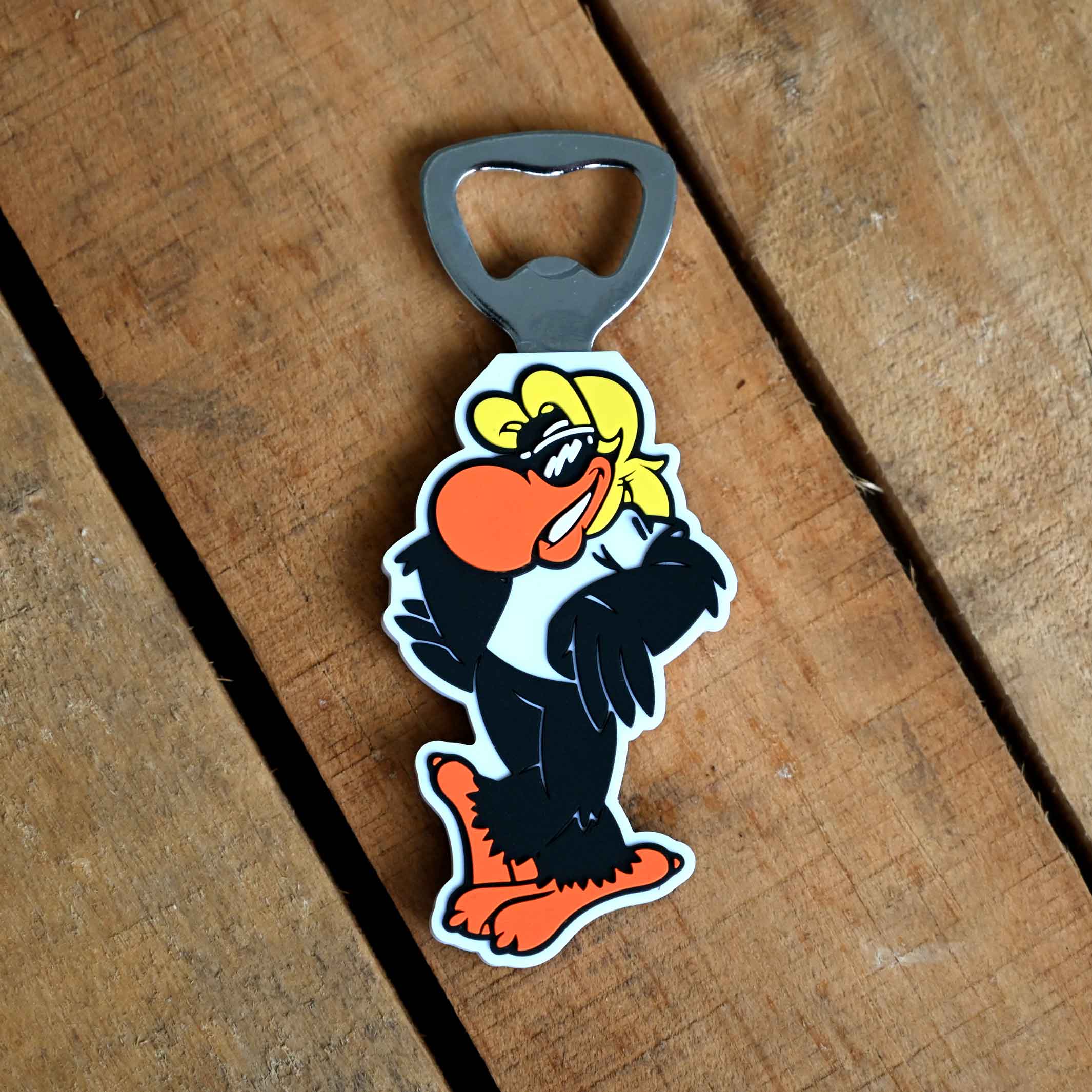 WMMS 100.7 FM Buzzard – Magnetic PVC Bottle Opener - Image 2