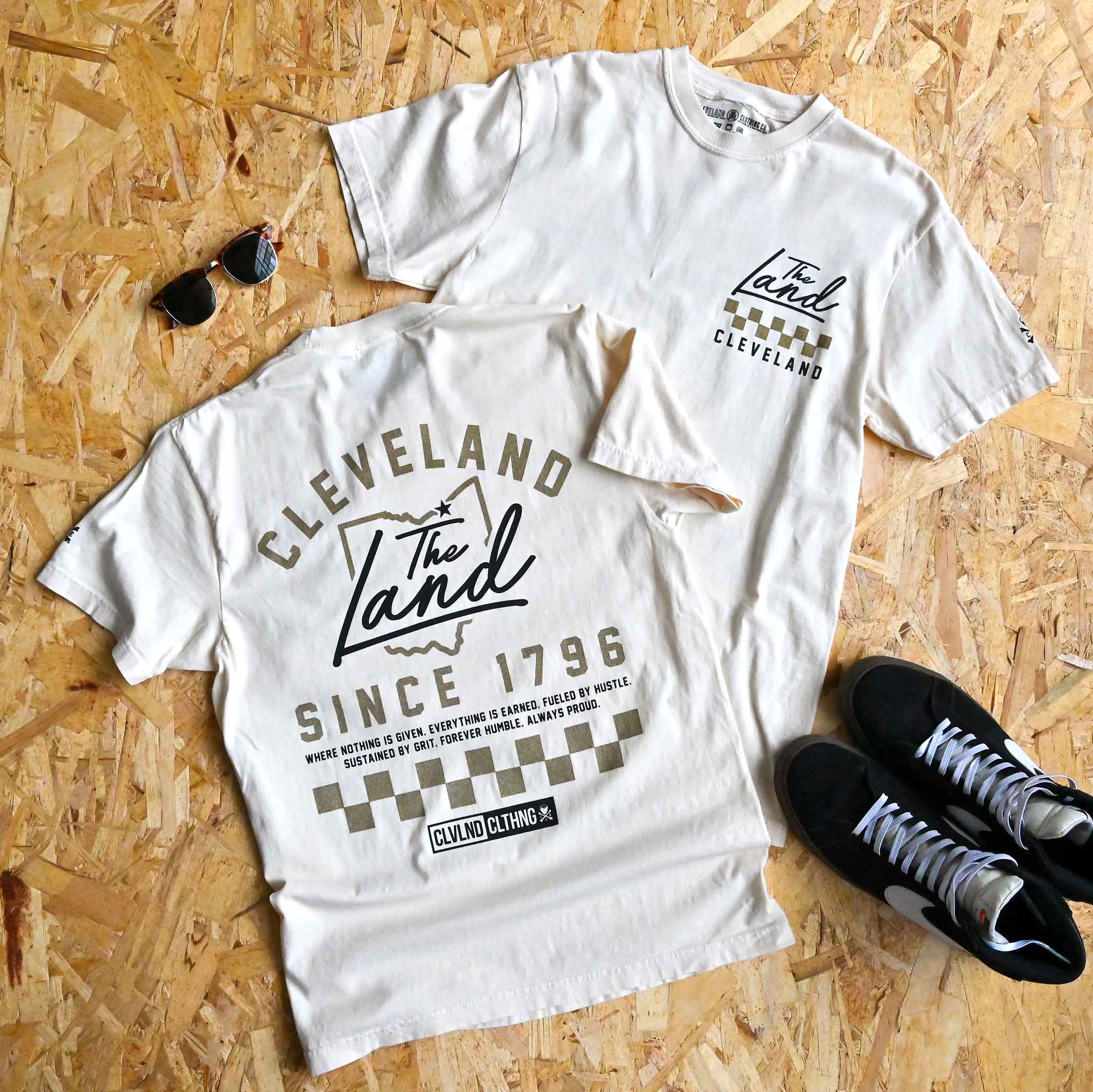 The Land Checkered - Mens/Unisex Crew T-Shirt - Image 3