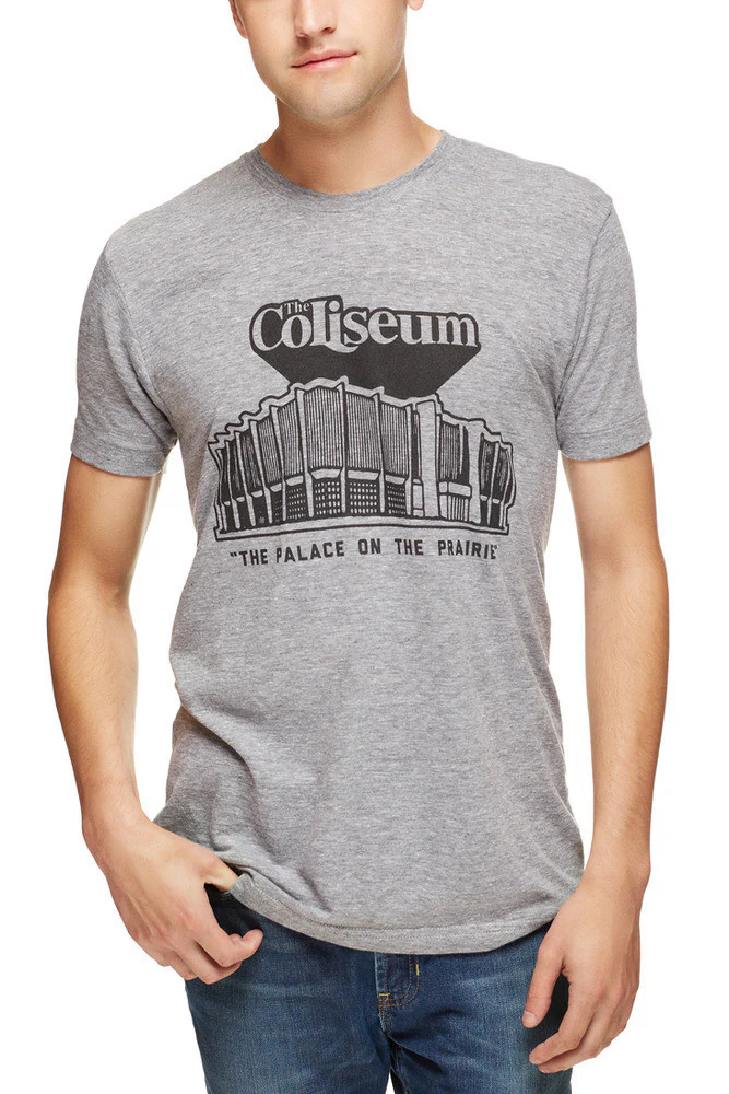 The Coliseum, the Palace on the Prairie - Mens/Unisex Crew T-Shirt - Image 3