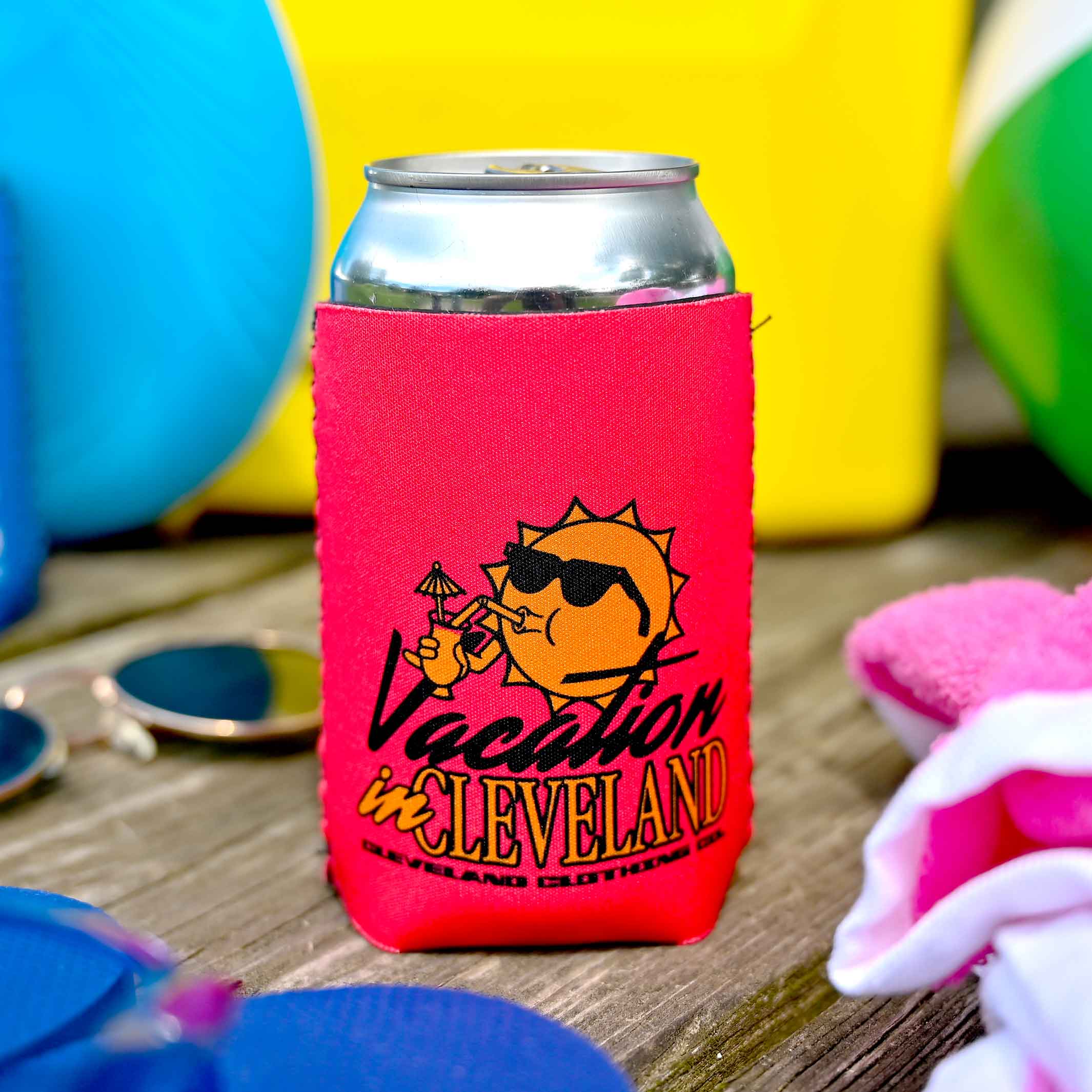 Vacation In Cleveland Neoprene Can cooler - Image 2