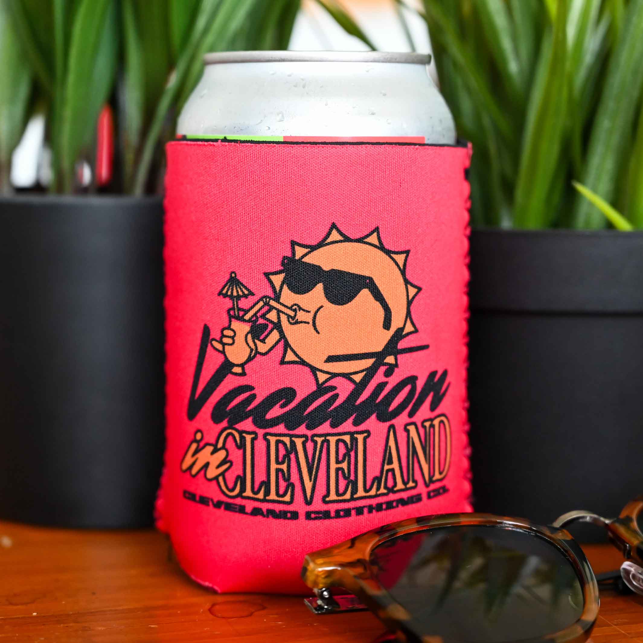 Vacation In Cleveland Neoprene Can cooler - Image 3