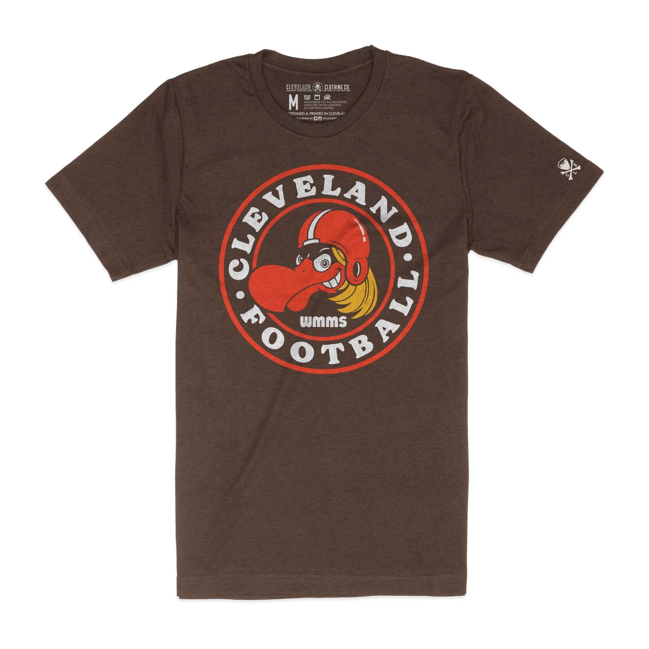WMMS 100.7 FM The Buzzard Football Seal - Mens/Unisex Crew T-Shirt *Officially Licensed