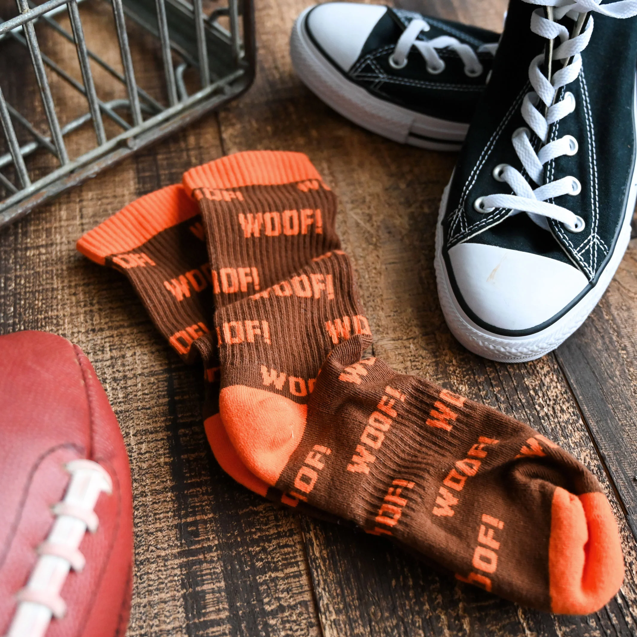 'WOOF!' Crew Socks - Image 2